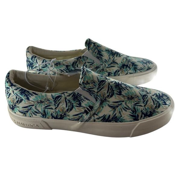 NEW Nautica SLIP ON Loafers Shoes Sneakers CANDLER Navy Palm - Men's Size 10 - Picture 7 of 9